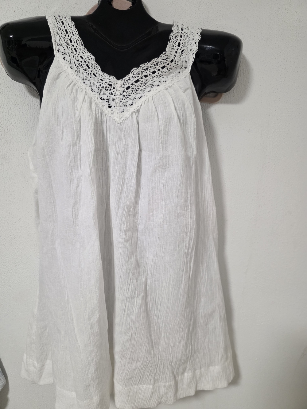 White Boho Crochet Tank Top